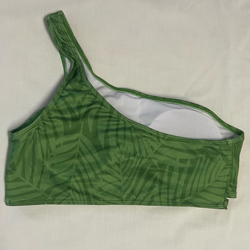 Shein Green one shoulder bathing suit top - Picture 2 of 2